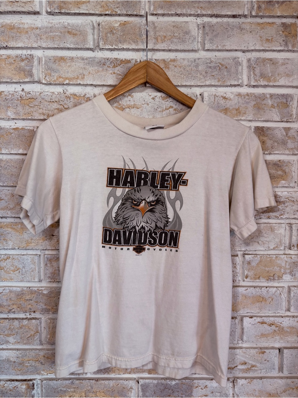 Harley-Davidson Cream Eagle Graphic Short Sleeve Tee
